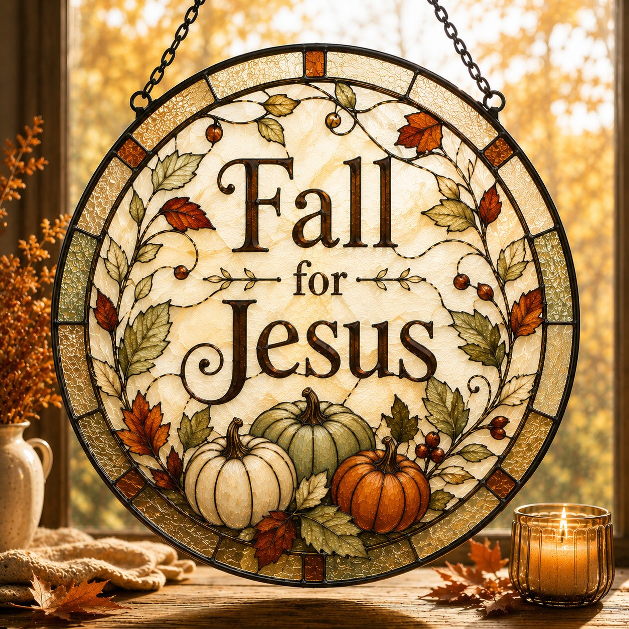 Fall For Jesus Suncatcher 10
