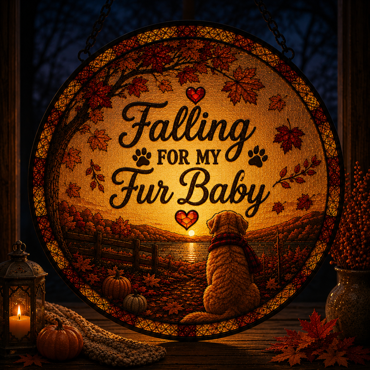 Falling Fur Baby Suncatcher