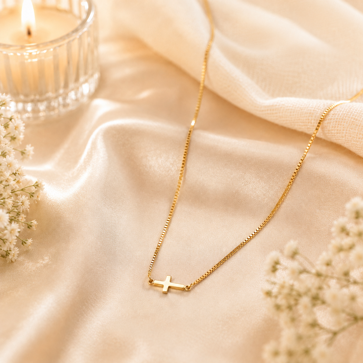 Gold Cross Minimalist Necklace