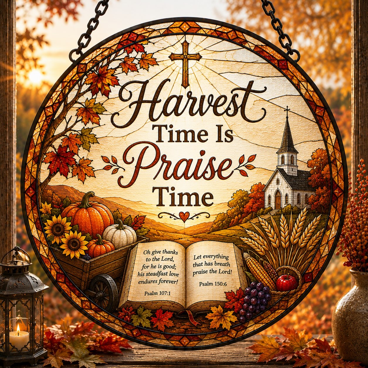 Harvest & Praise Time Suncatcher