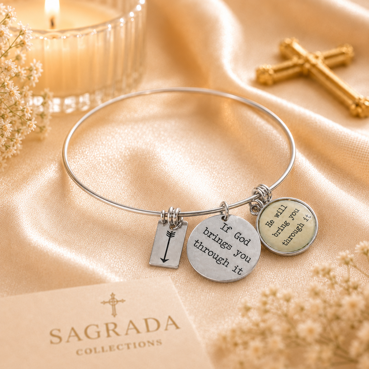 He Will Bring You Bangle Bracelet