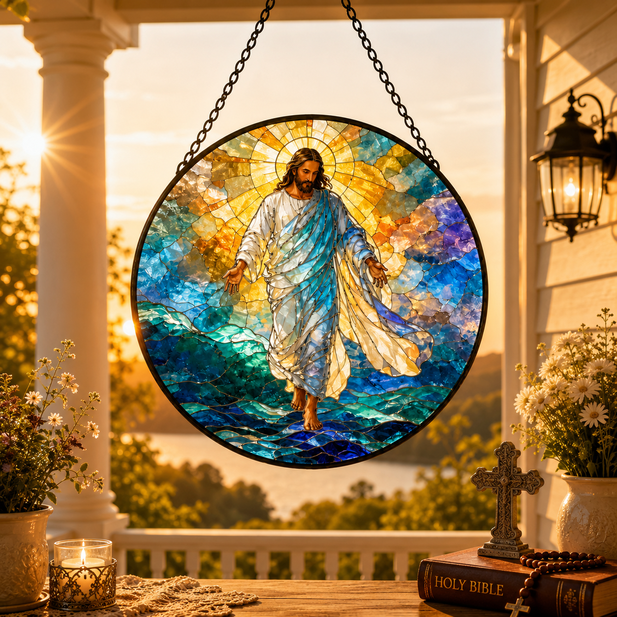 Guided by His Light Suncatcher