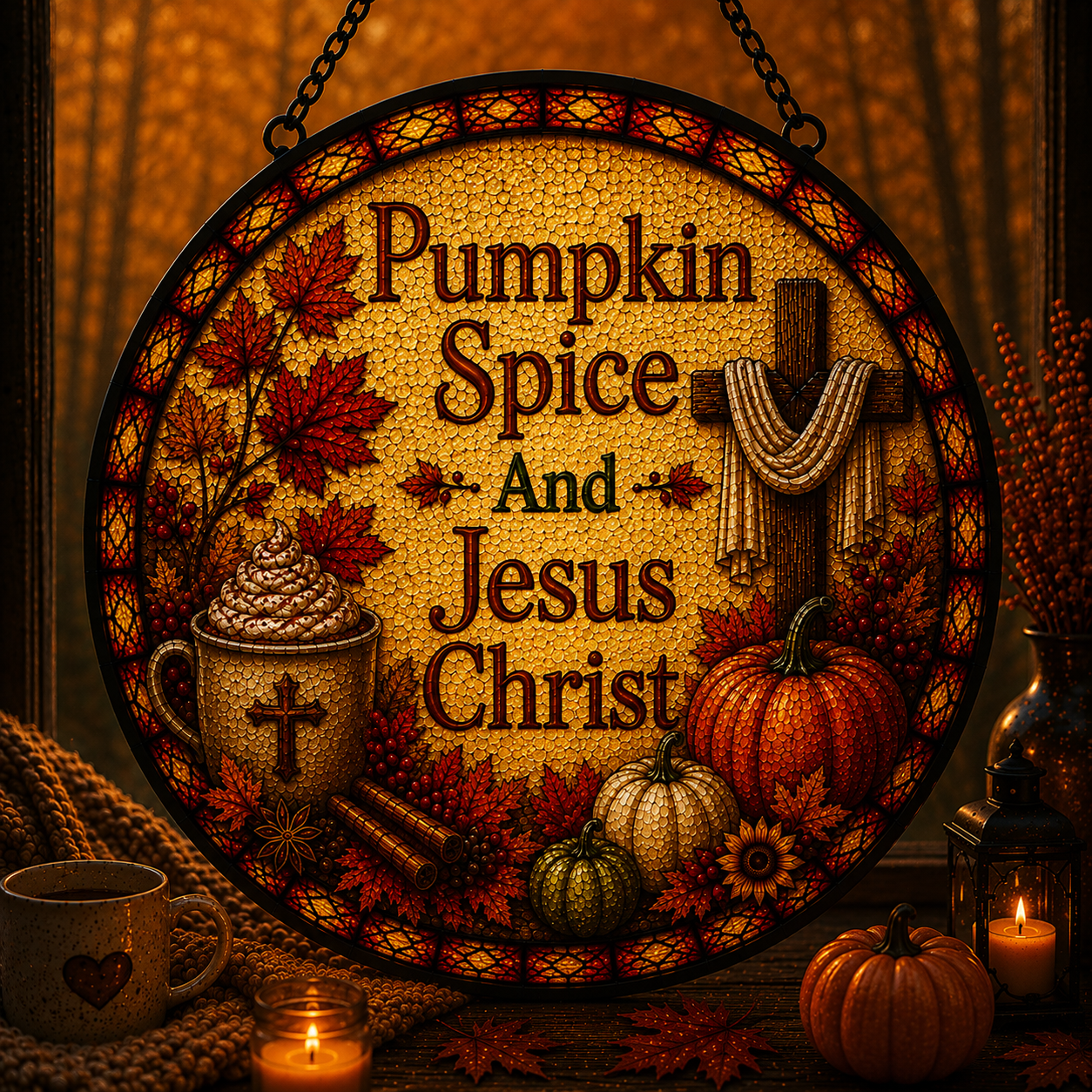 Pumpkin Spice Suncatcher