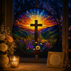 Faith Blooms Here Suncatcher