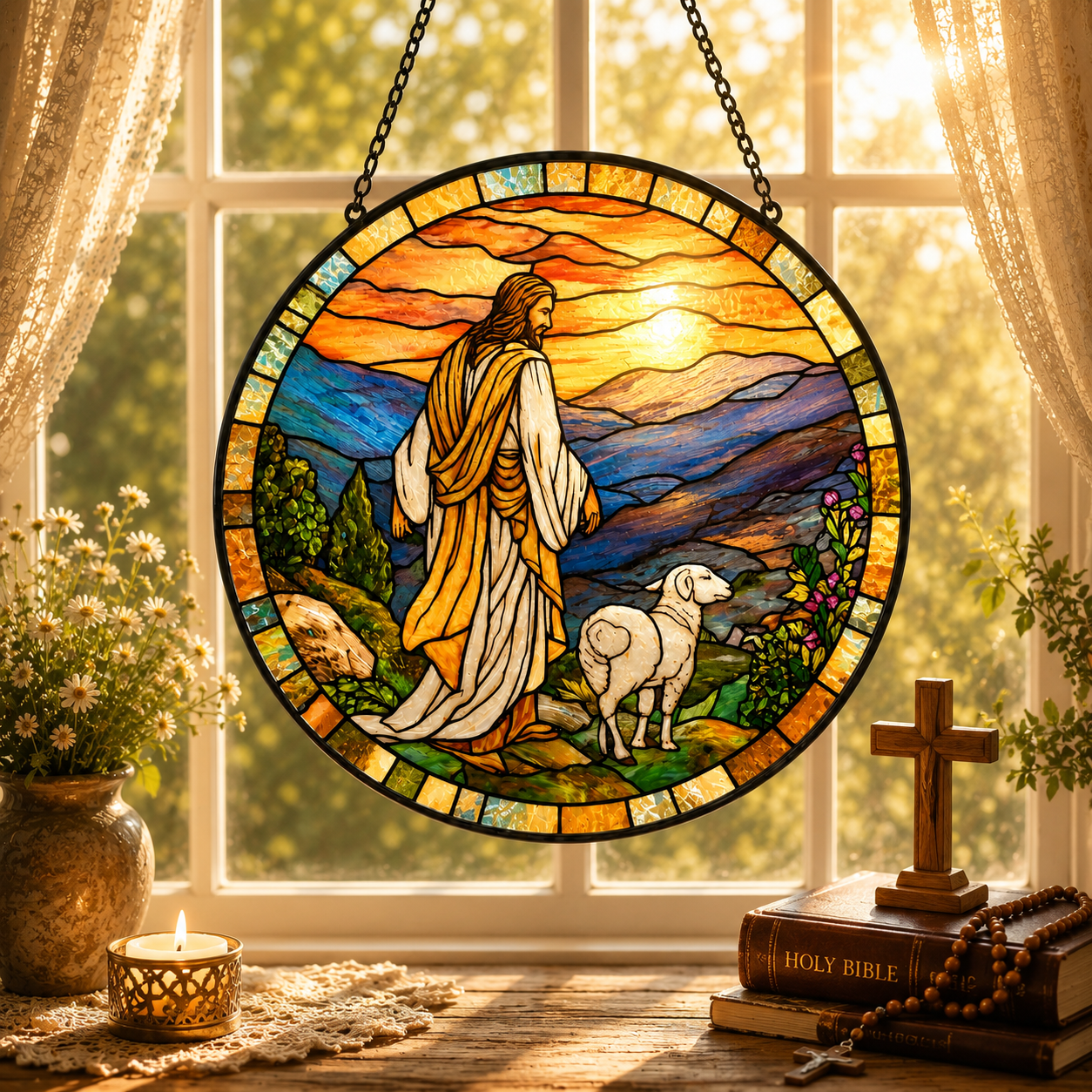 One Precious Lamb Suncatcher