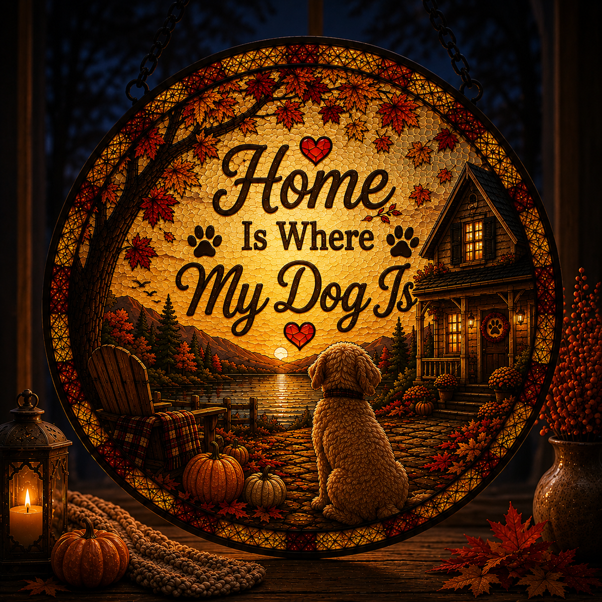 Home Dog Suncatcher