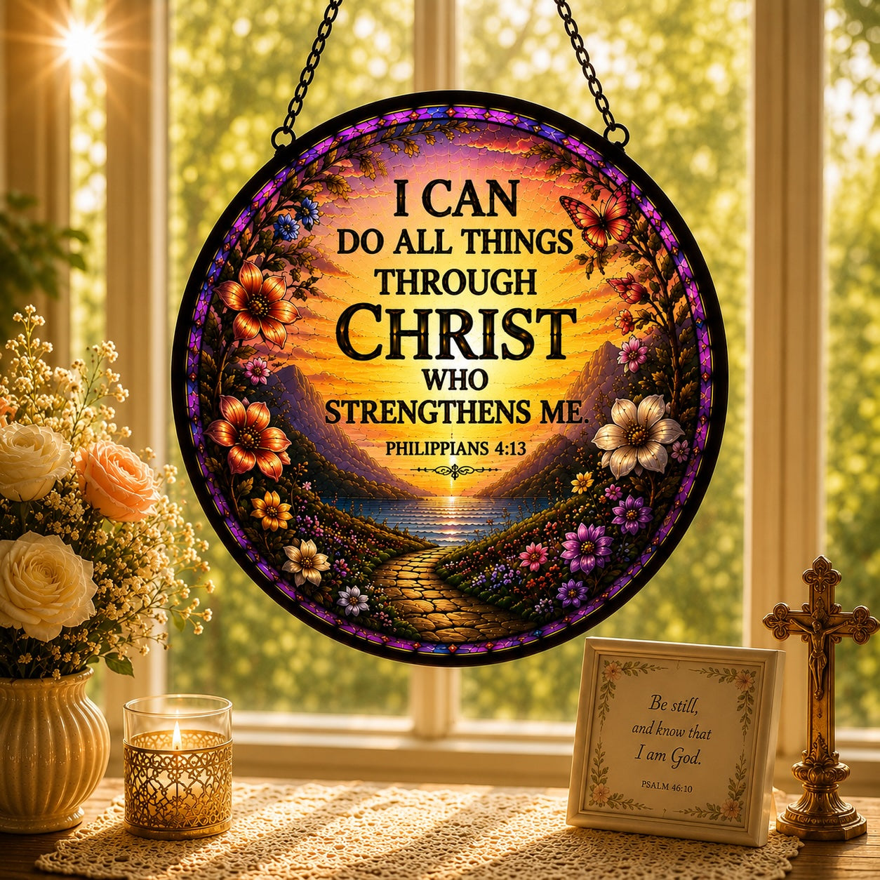 I Can Do All Things Suncatcher