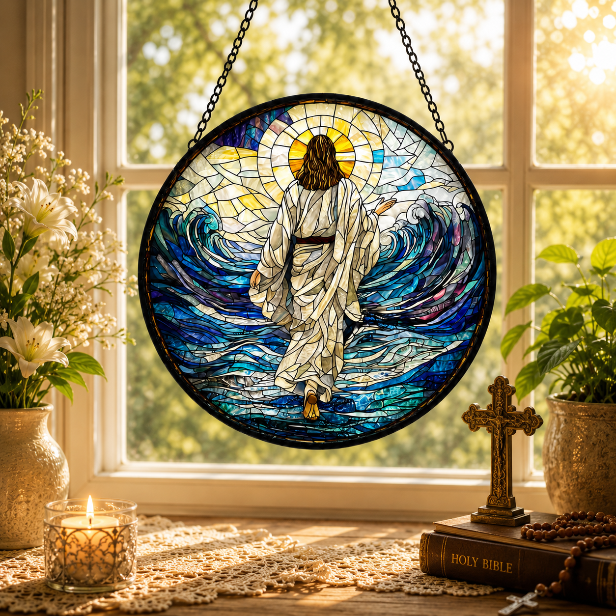 Waves of Deliverance Suncatcher