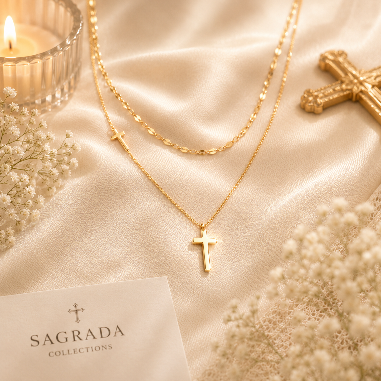 Layered Cross Necklace