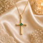 Birthstone Cross Necklace