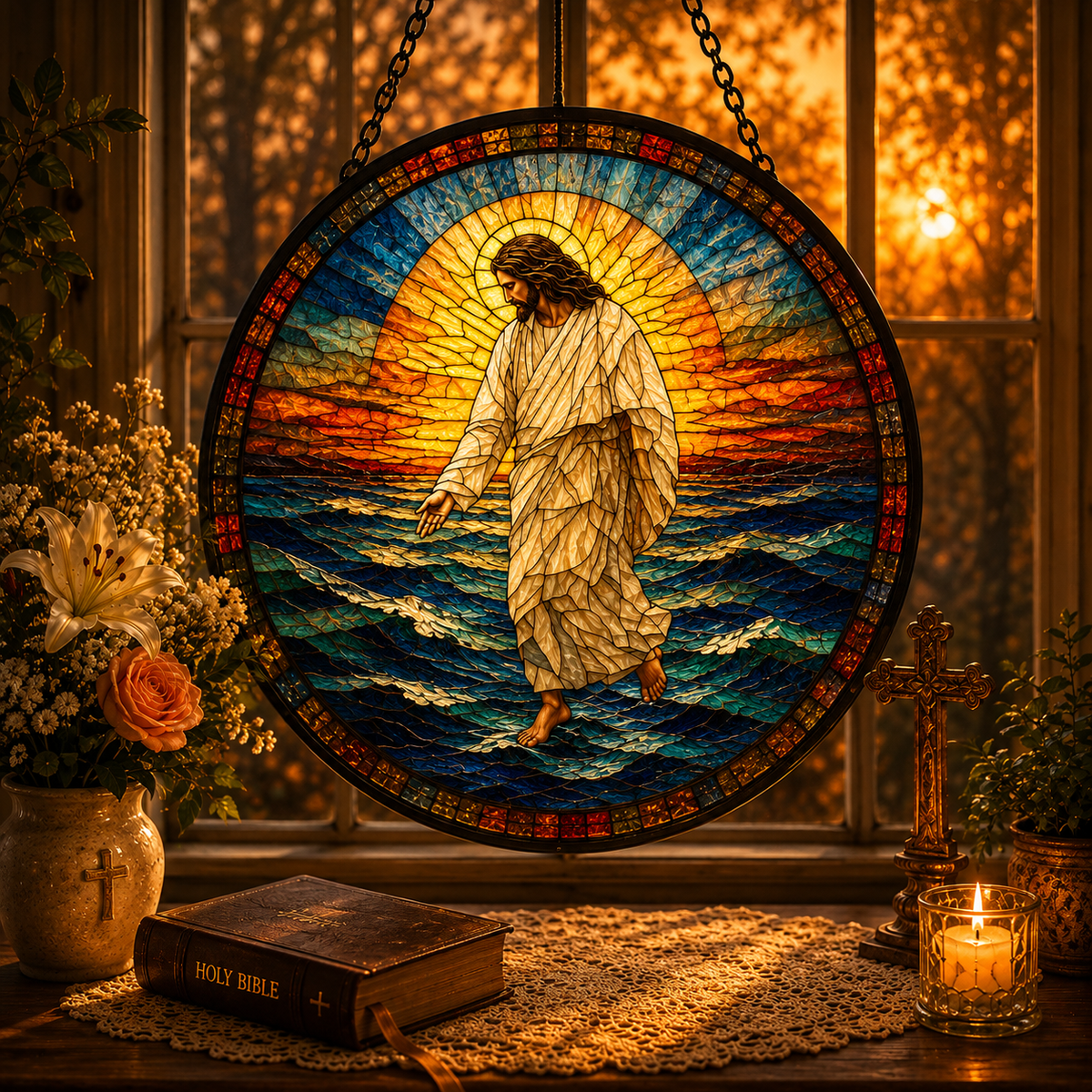 Peace Above the Waves Suncatcher