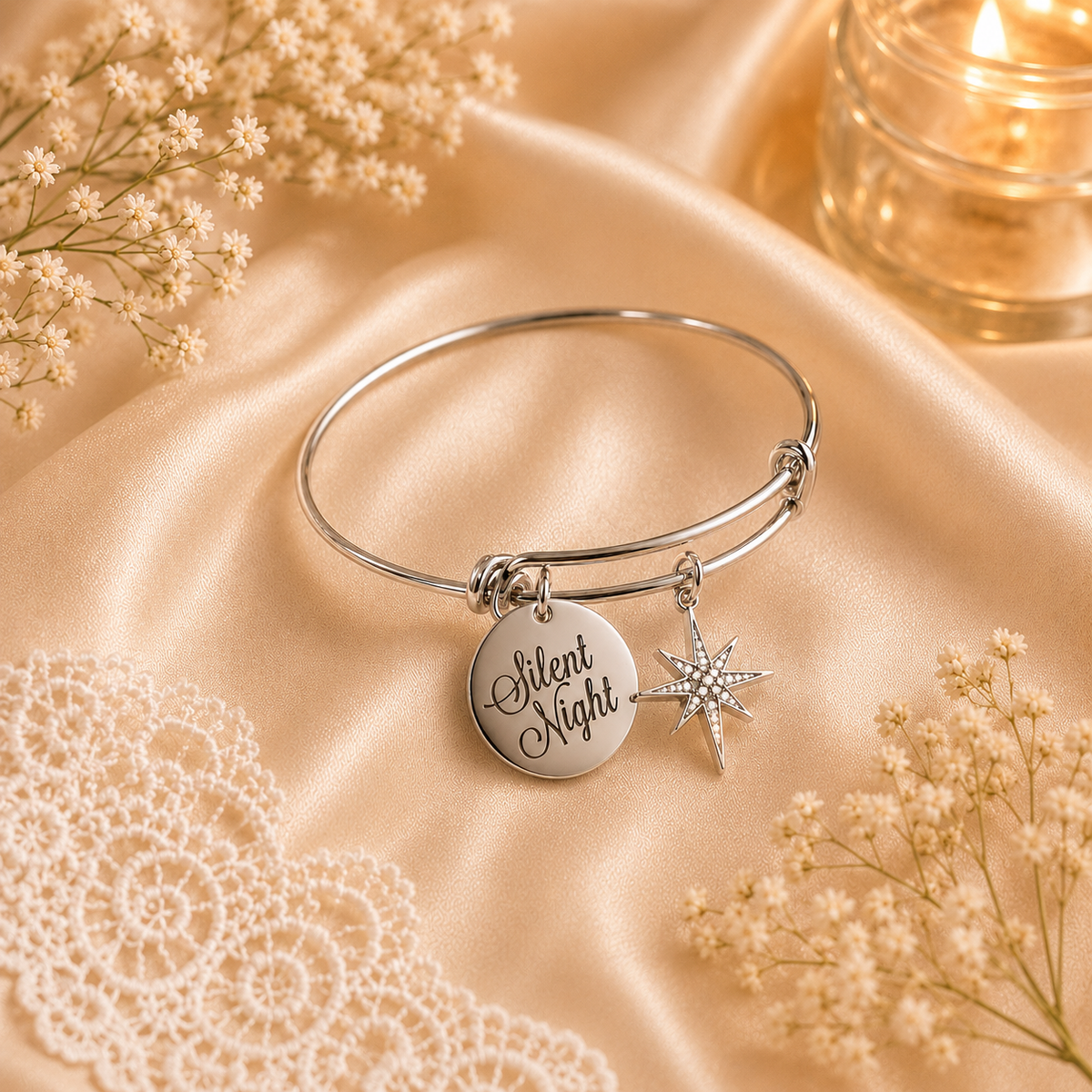 Silent Night Bangle Bracelet