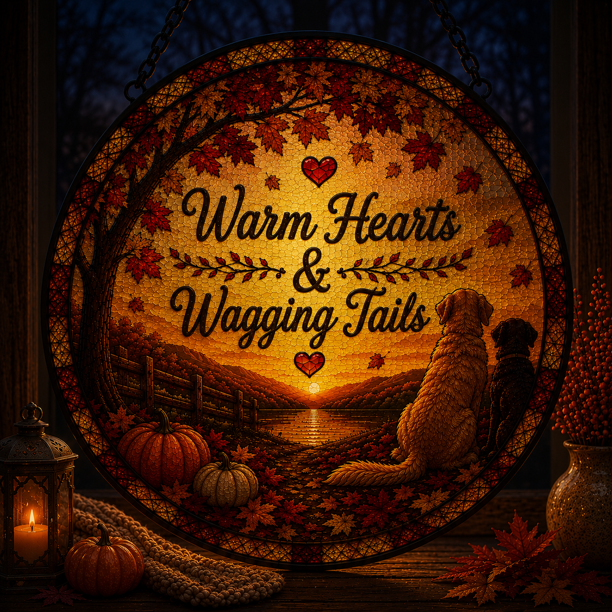 Wagging Tails Suncatcher