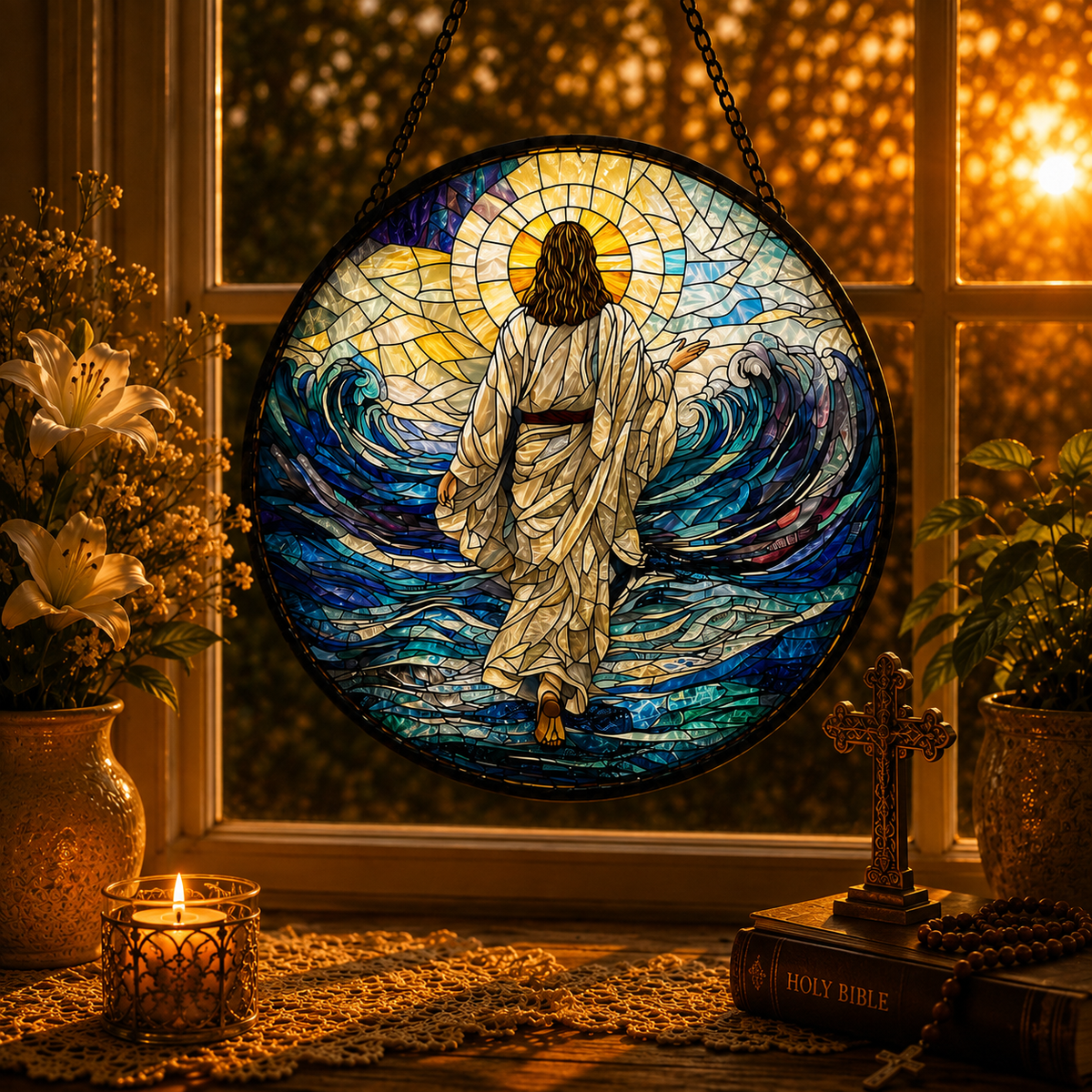 Waves of Deliverance Suncatcher