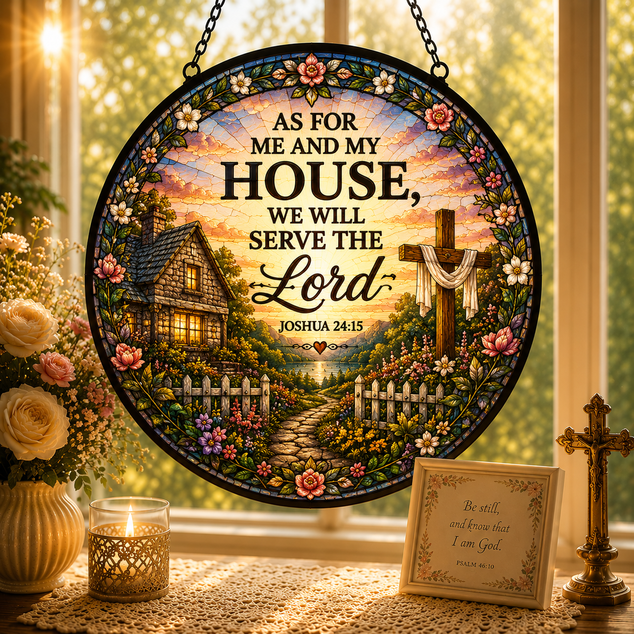 Joshua 24:15 Suncatcher